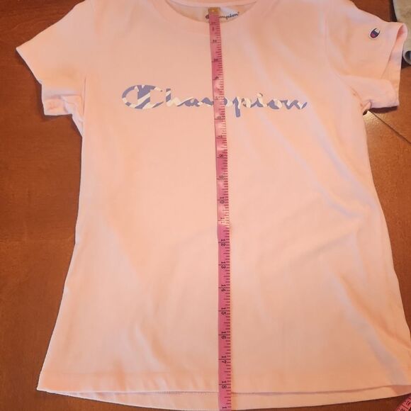 Champion 2 Tee Shirts & 2 Biker Shorts Girls Bundle, Medium, Pink, Grey, & Black - Picture 4 of 10